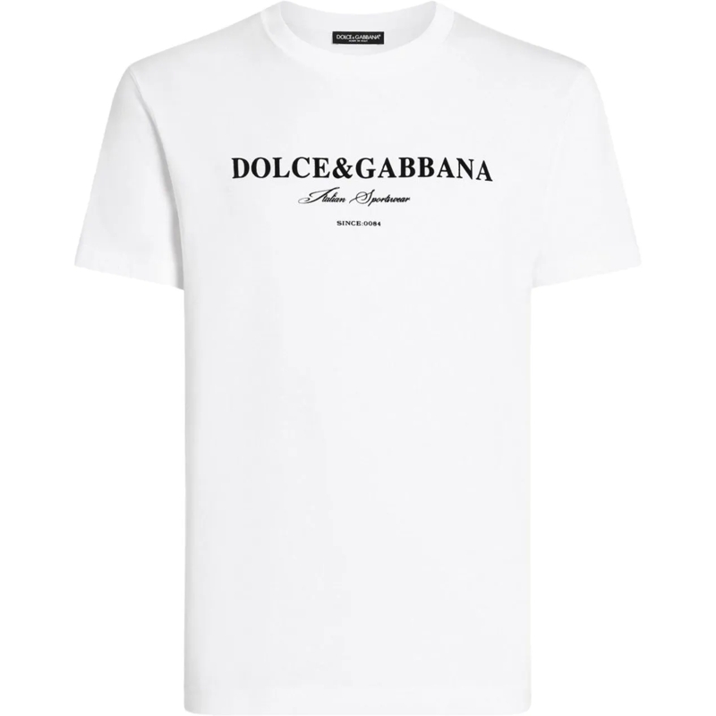 Dolce&Gabbana T-Shirt Contrasting Logo Print White T-Shirt White