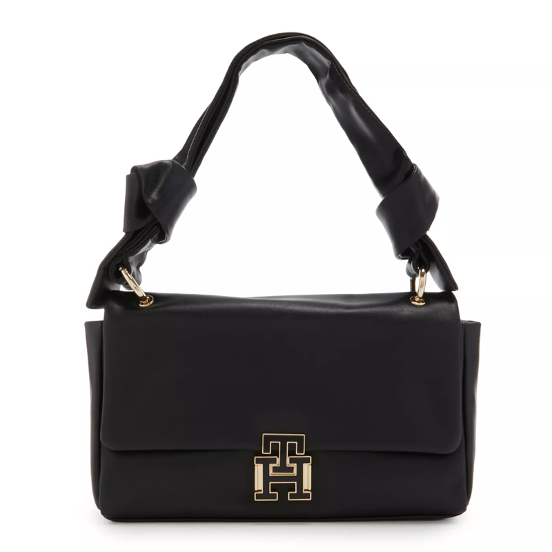 Tommy Hilfiger Sac à bandoulière Pushlock Schultertasche Schwarz