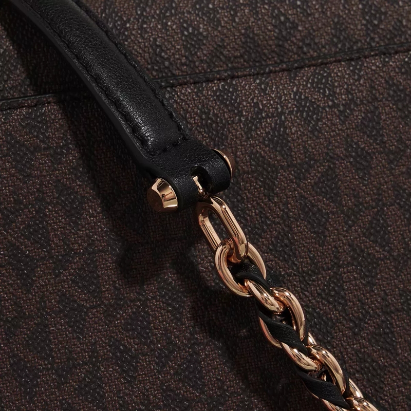 MICHAEL Michael Kors Crossbody Bag Parker Medium Convertible Chain Shoulder Brown Black(Image 5)