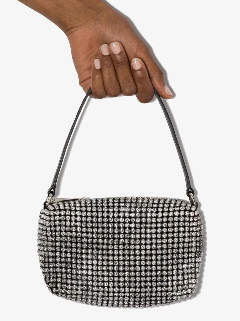 Alexander wang Clutches Wangloc Clutch With Rhinestones in grijs