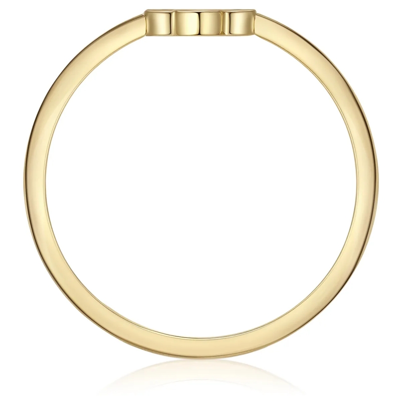 Glanzstücke München Ring Edelstahl Ring Türkis (synth.) Kleeblatt gold(Image 5)