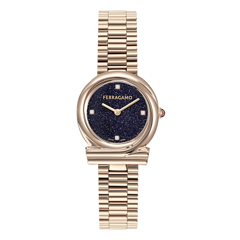 Salvatore Ferragamo Quarzuhr Quarz Analog Uhr Vb-Gancini Twisted 28Mm-F rosa