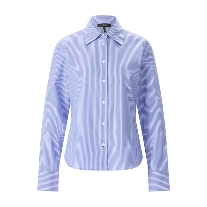 Rag & Bone Chemisier Gestreifte Hemdbluse Dayton blau