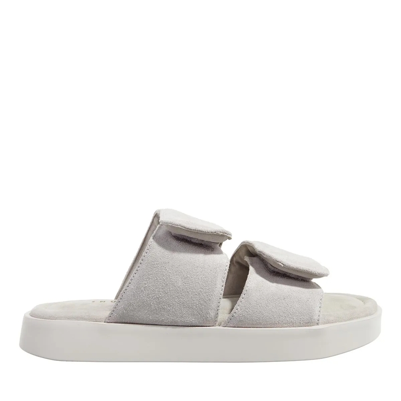 INUIKII Slides Classic Suede Velcro Grey