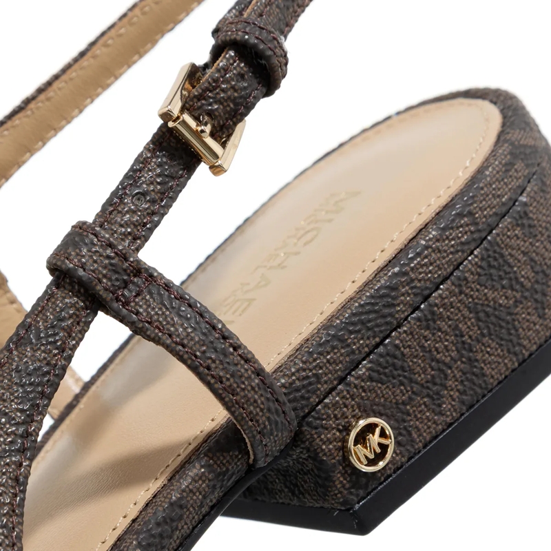 MICHAEL Michael Kors Ballerinas Perla Flex Sling Flat Blk/Brown(Image 5)
