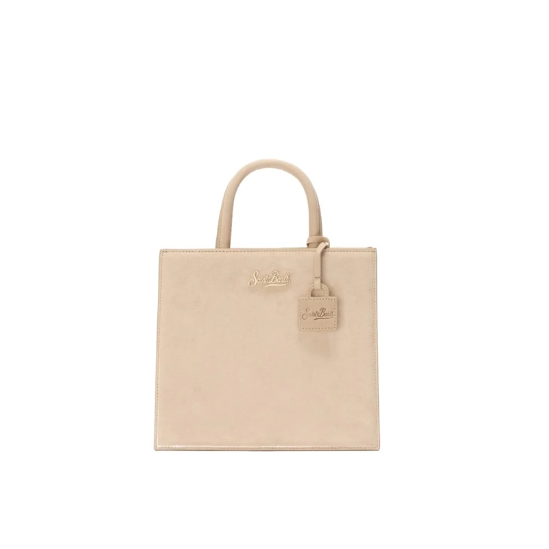 Mc2 Saint Barth Sac à bandoulière Midi Structured Bag In Smooth Cow Leather Neutrals