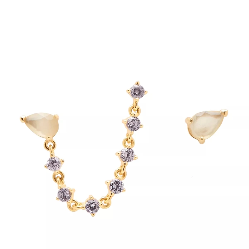 PDPAOLA Boucles d'oreilles à tige Joanne Earring Yellow Gold