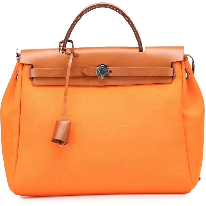 Hermès Schultertasche Toile Herbag Zip 31 orange