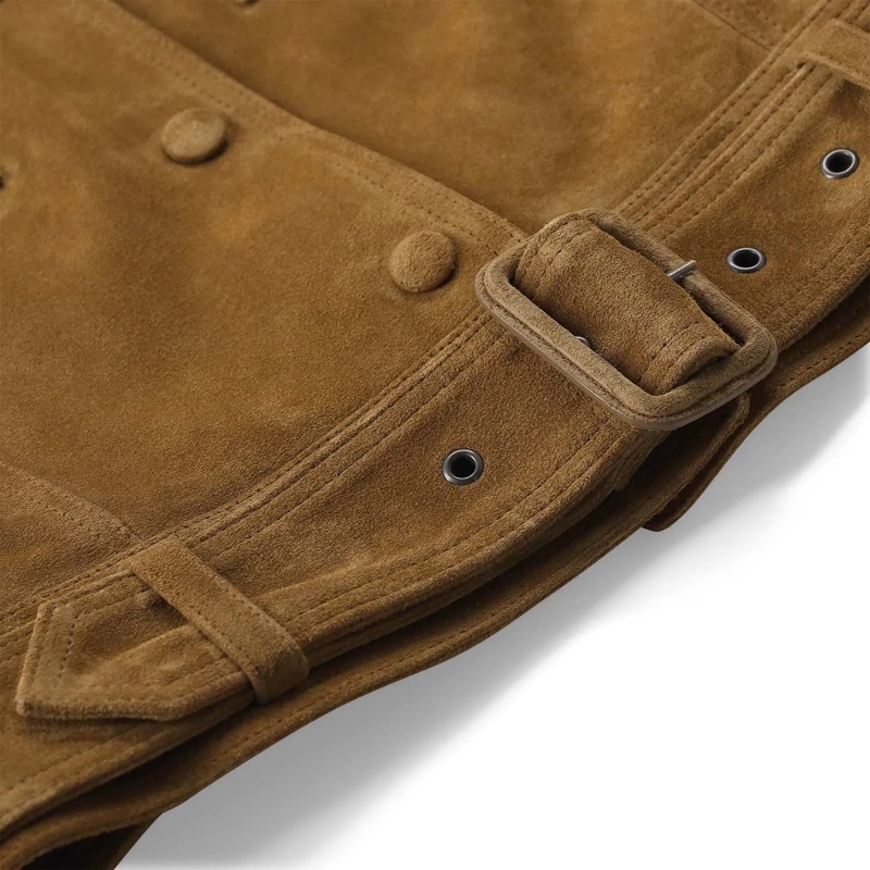 Saint Laurent Übergangsjacke Jacke aus Veloursleder braun(Image 5)