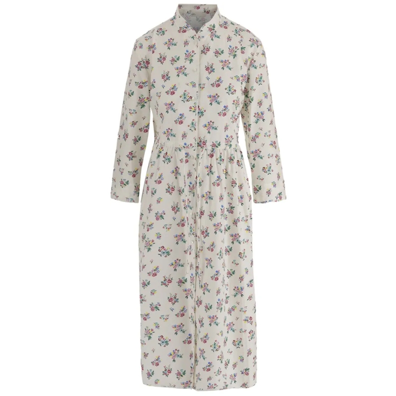 Tory Burch Midi-jurk Floral Midi Dress With Long Sleeves Grey