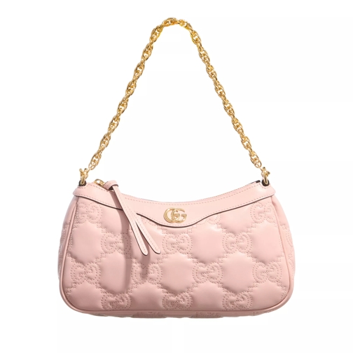 Gucci GG Handbag Matelassé Leather Pink Natural Shoulder Bag