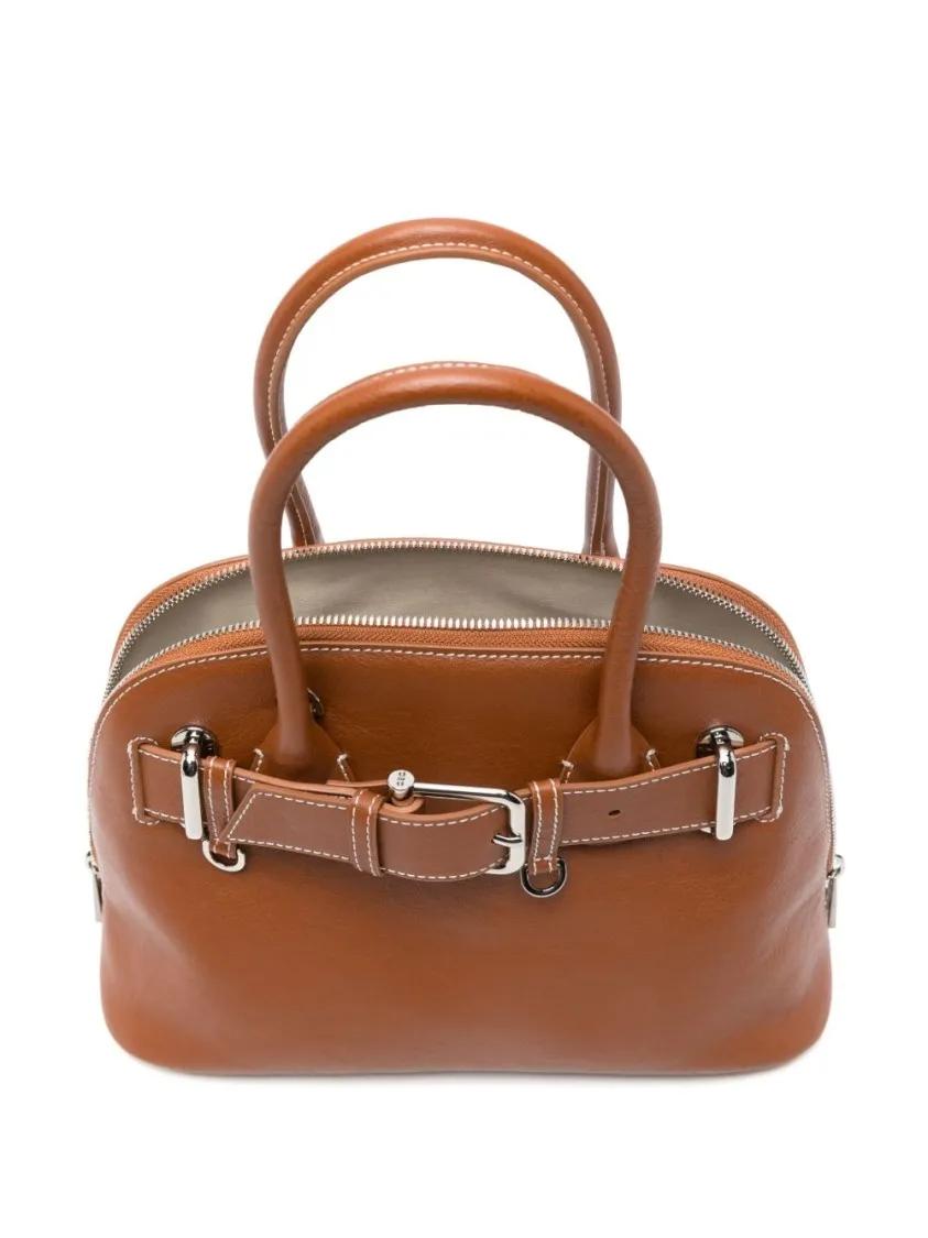 Osoi Crossbody bags Compact Brown Calfskin Handbag in bruin
