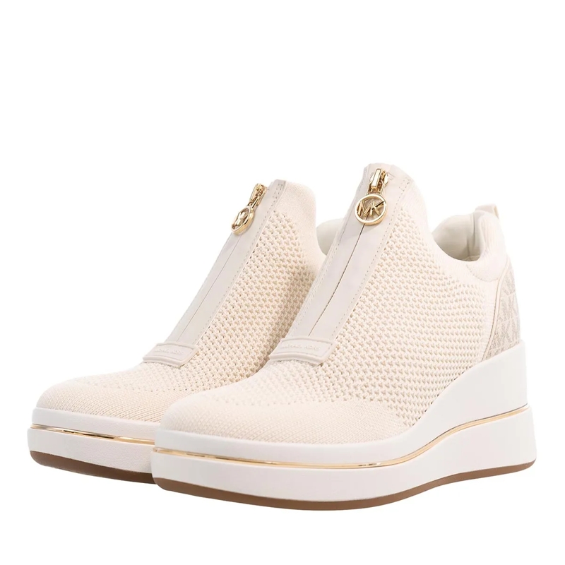 MICHAEL Michael Kors Low-Top-Sneaker Emmy Wedge Zip Slip On Vanilla Mlti(Image 3)