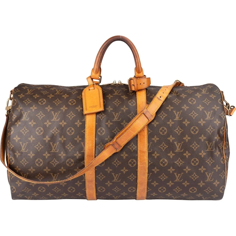 Louis Vuitton Tote Louis Vuitton Canvas Monogram Keepall 55 Bandoulie braun