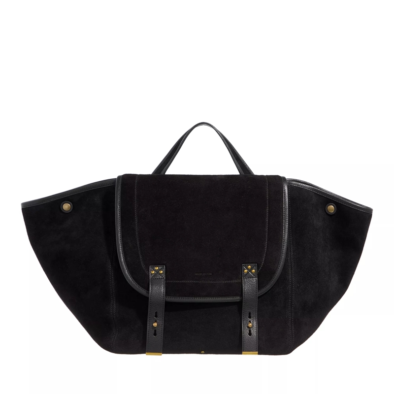 Jerome Dreyfuss Satchel Stan Panier L Noir Split Suede