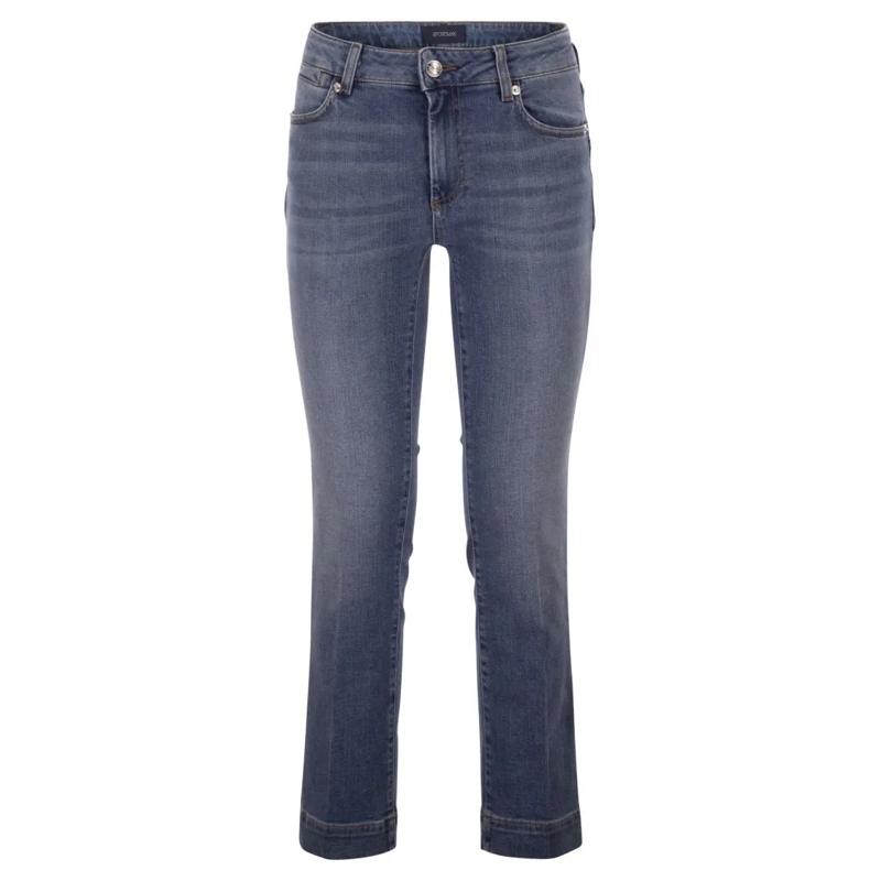 Sportmax Jeans Spdumbria - Perfect Mini Flare Trousers Blue