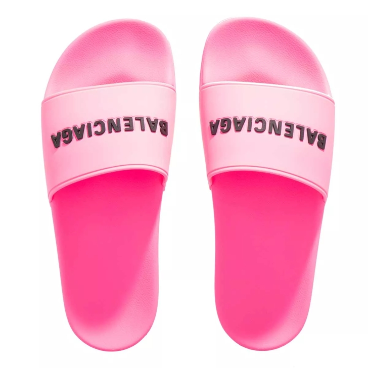 Hot pink balenciaga online slides