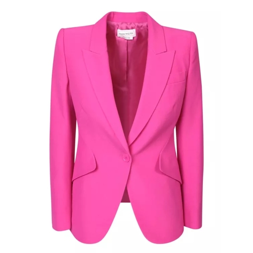 Alexander McQueen Pink Single-Breasted Blazer Pink Blazer