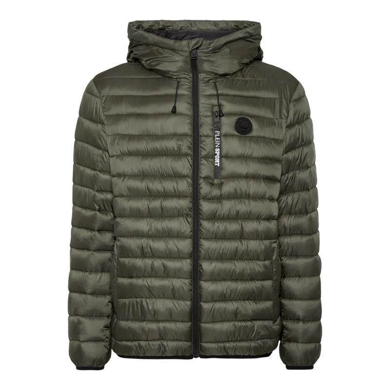 Plein Sport Lederjacke Jacke Tiger grün