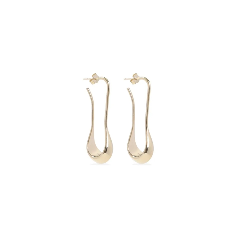 Lemaire Ohrstecker Short Drop Earrings With Angular Design Gold