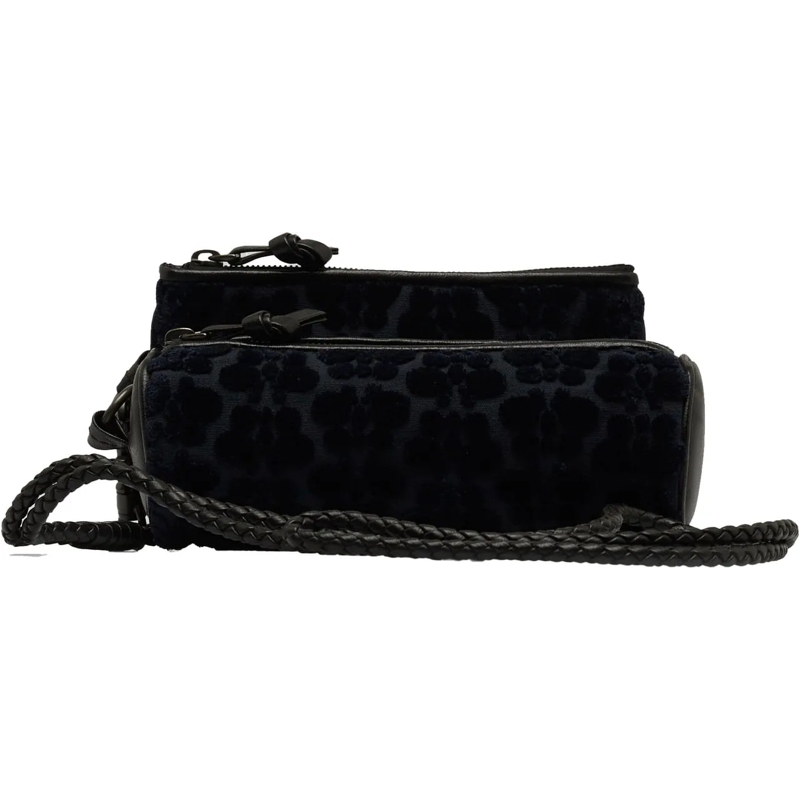 Bottega Veneta Schultertasche Multi-Pouch Butterfly Velvet Crossbody blau