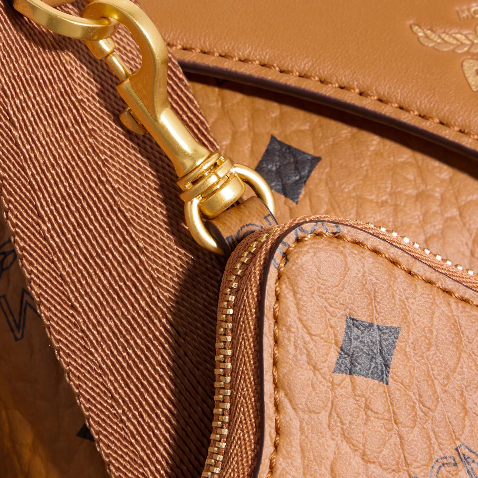 MCM Pochettes Diamond Vi L Mix Flat Pouch Fff Co in cognac