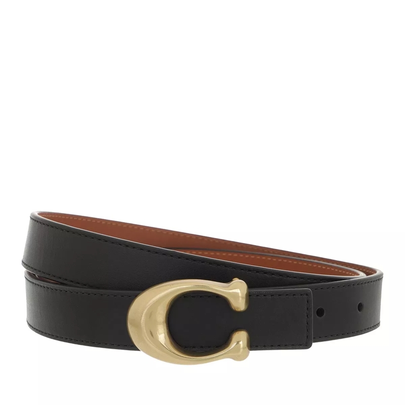 Coach Wendegürtel Sculpted Reversible Belt Black 1941 Saddle