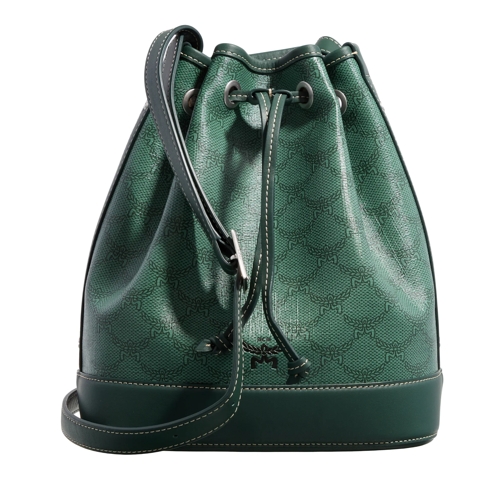 MCM Himmel Lts Drawstring Med G0 Forest Green Borsa a secchiello