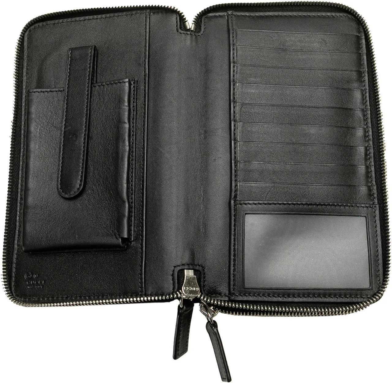 Thumbnail - Gucci Portemonnaie - Microguccissima Zip Around Long Wallet - Gr. unisize - in Schwarz - für Damen