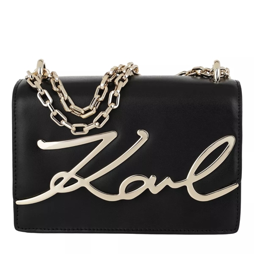 Karl Lagerfeld Signature Small Shoulderbag A997 Black/Gold Crossbody Bag