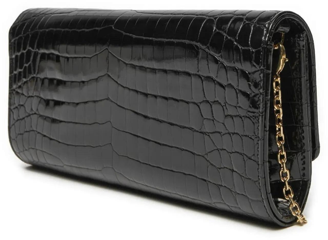 Moschino Zwarte schoudertas met gouden details Black Dames