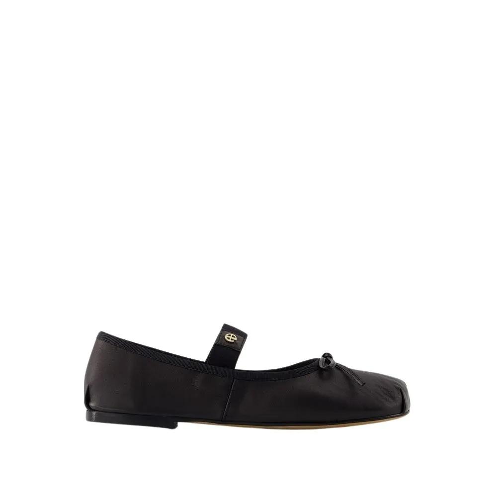 Anine Bing Loafers & Ballerinas - Jolie Ballerinas - Leather - Black - Gr. 39 (EU) - in Schwarz - für Damen