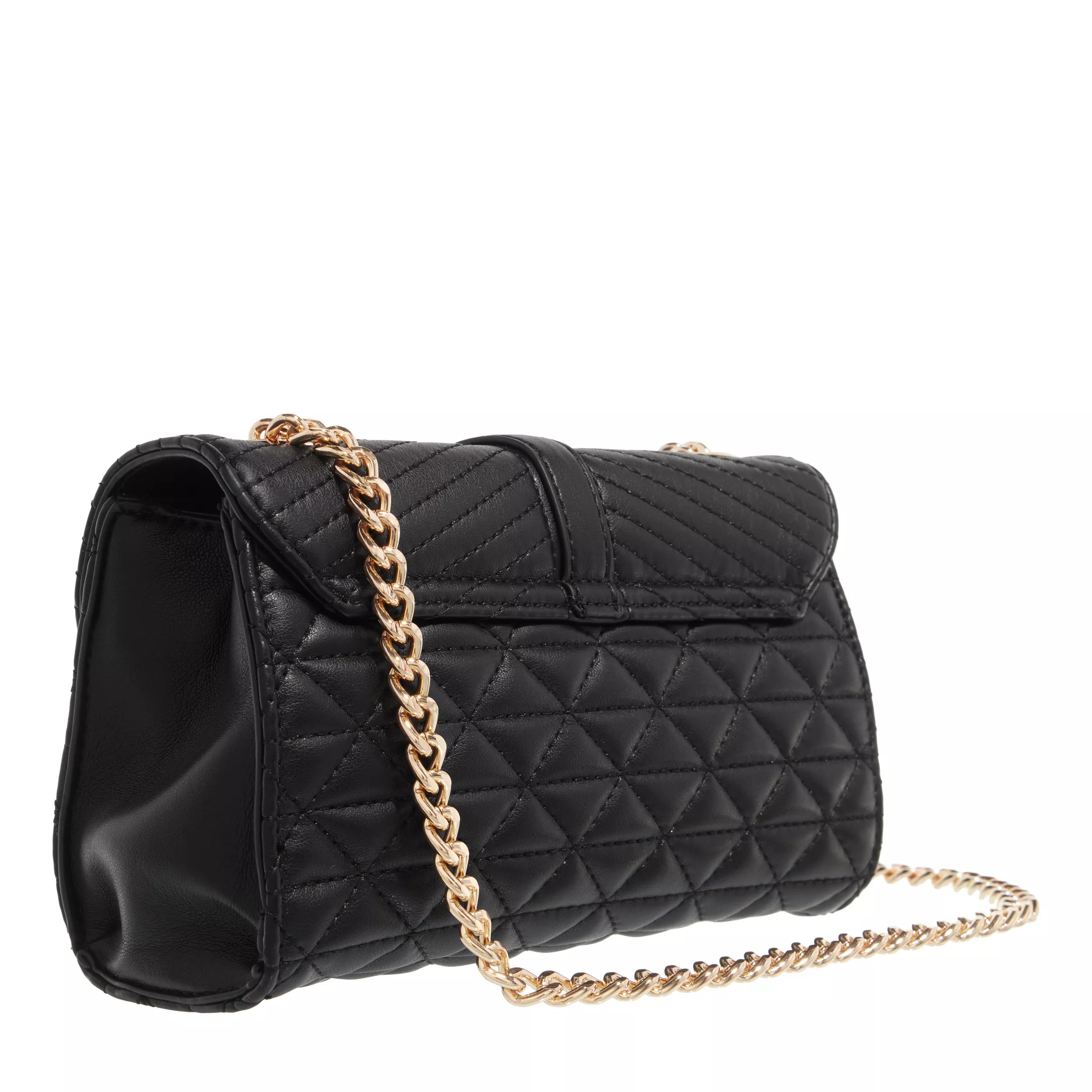 19v69 Italia Alba Zwart Gewatteerde Crossbody Tas Black Dames