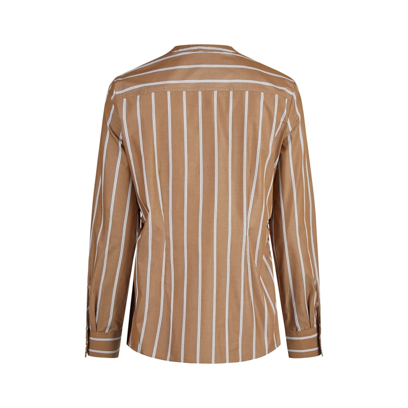 Marc Aurel Bluse Hemd- gerundeter Saum- Rückenpasse- Manschette beige(Image 5)