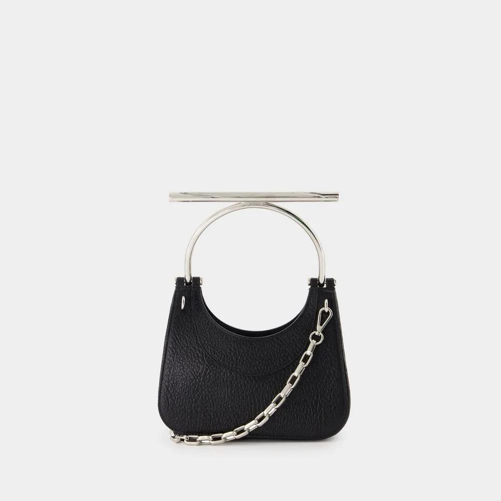 alexander mcqueen Hobo bags Mini Cross Bar Purse Leather Black in zwart
