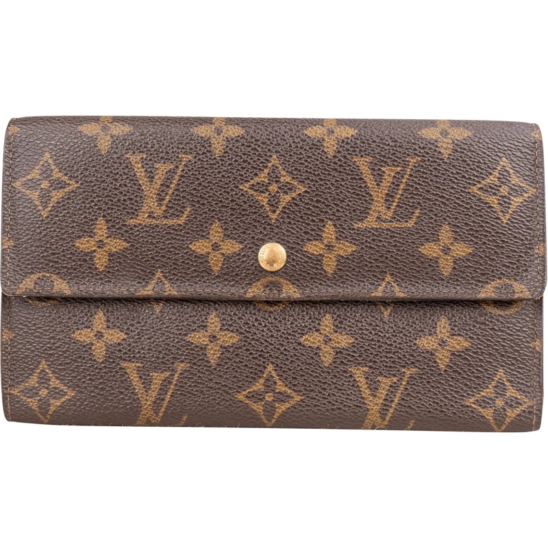 Louis Vuitton Geldbörse Louis Vuitton Canvas Monogram Sarah Wallet braun