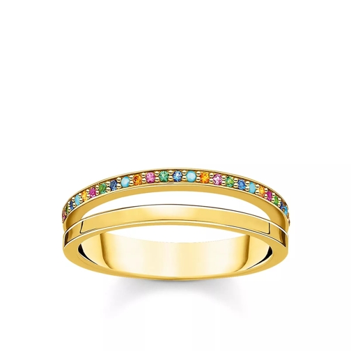 Thomas Sabo Ring Colored Stones Bicolor Bandring