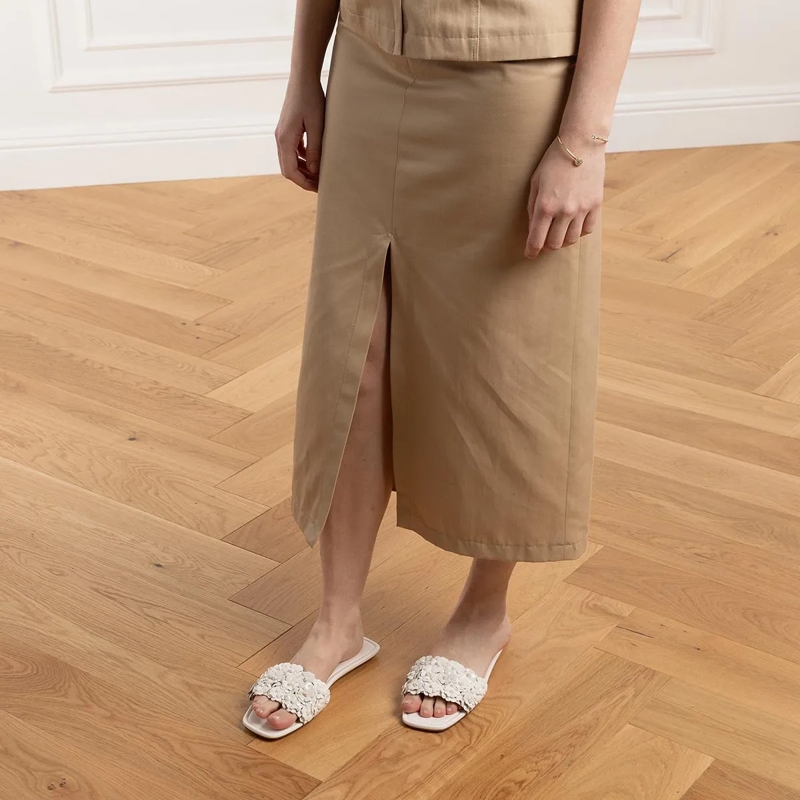 Stuart Weitzman Slipper Meadow Slide Cream(Image 2)