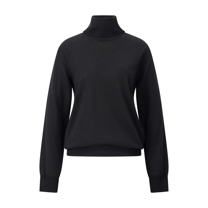 Jil Sander  Rollkragenpullover aus Merinowolle Schwarz