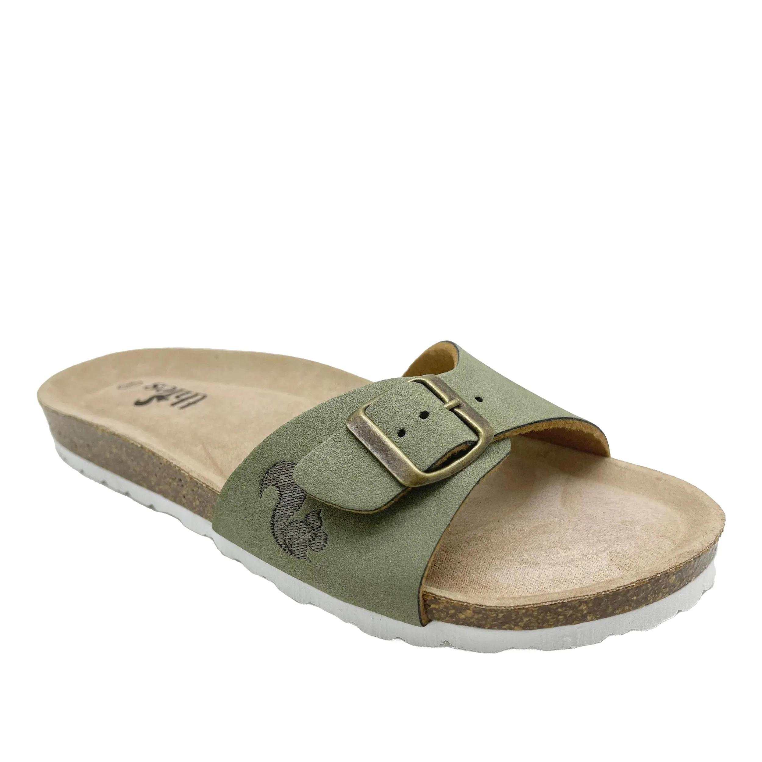 thies Sneakers - thies 1856 ® Eco Bio Strap Sandal vegan emerald (W - Gr. 41 (EU) - in Grün - für Damen