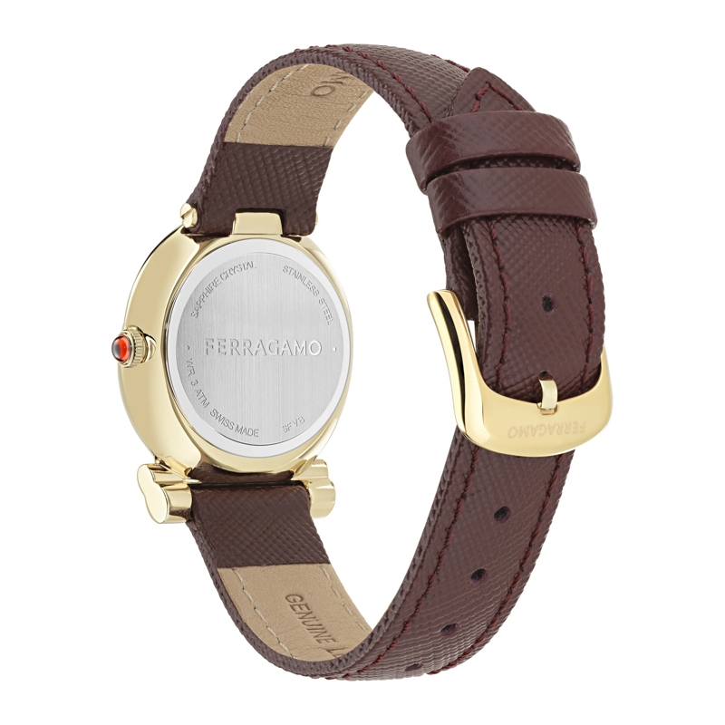 Salvatore Ferragamo Quarzuhr Quarz-Analoguhr Vb-Gancini Twisted 28Mm-F burgundy(Image 2)