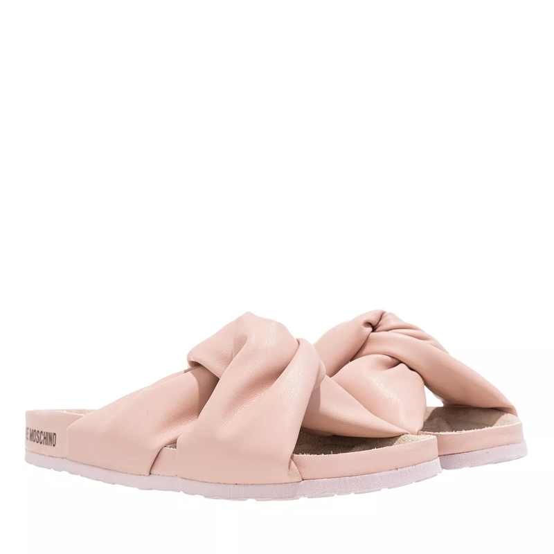 Love Moschino Slides Sabotd Birki30 Nappa Nude Nero