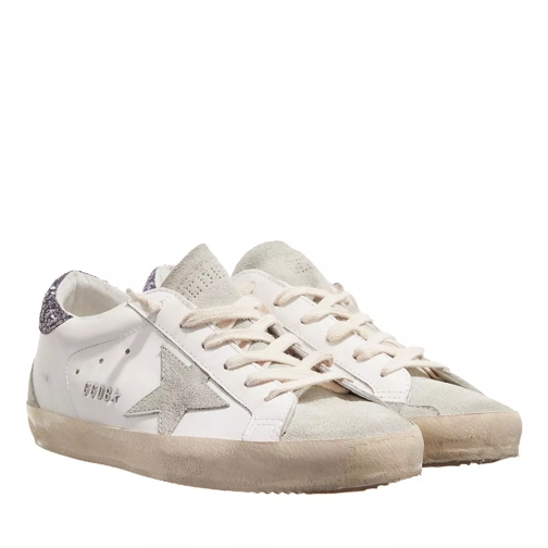 Golden Goose Super Star Glitter Heel white/ice/grey Muil