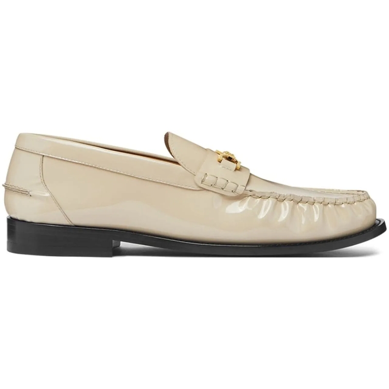 Versace Loafer Flat Shoes Light Sandgold gold
