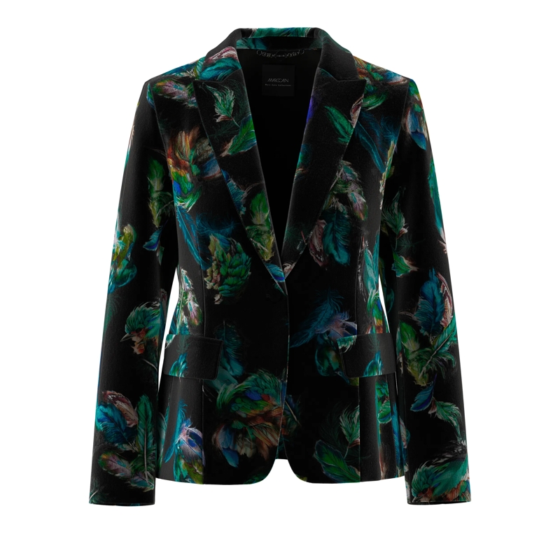 Marc Cain Overgangsjas Blazer dark jade green