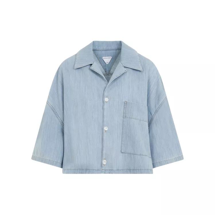 Bottega Veneta - Light Blue Denim Shirt - Größe 42 - blau