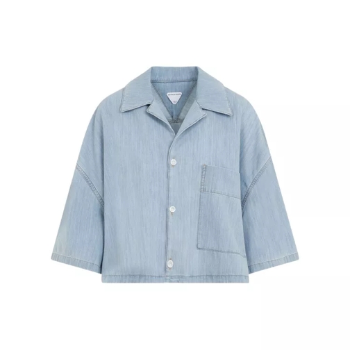 Bottega Veneta Light Blue Denim Shirt Blue 