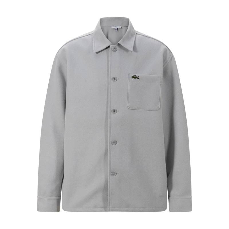 Lacoste veste Overshirt mit Brusttasche dunkelblau