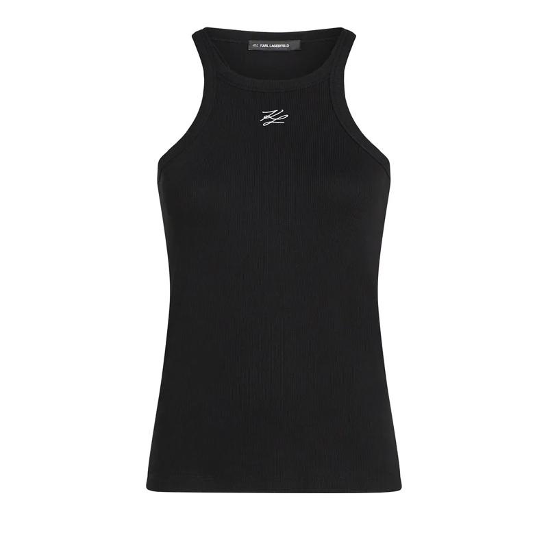 Karl Lagerfeld T-Shirt TANKTOP MIT KARL-AUTOGRAMM schwarz