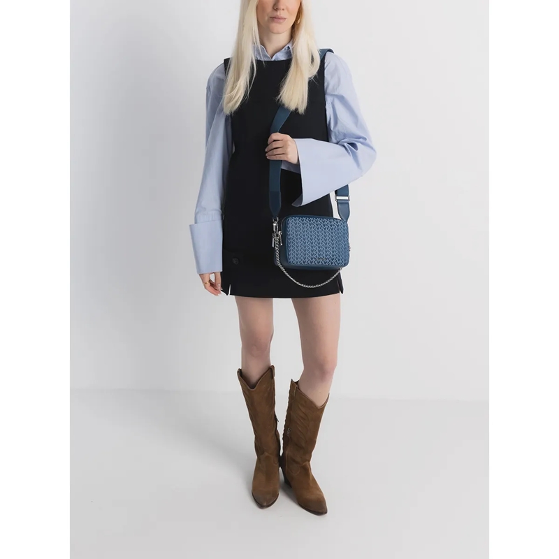 MICHAEL Michael Kors Crossbody Bag Bryant Md Dblzp Chn Camera Xbody River Blue(Image 3)